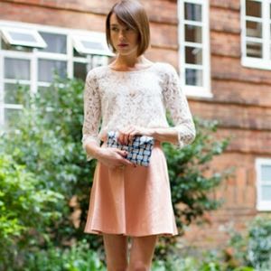 Club Monaco peach mini skirt, size 6